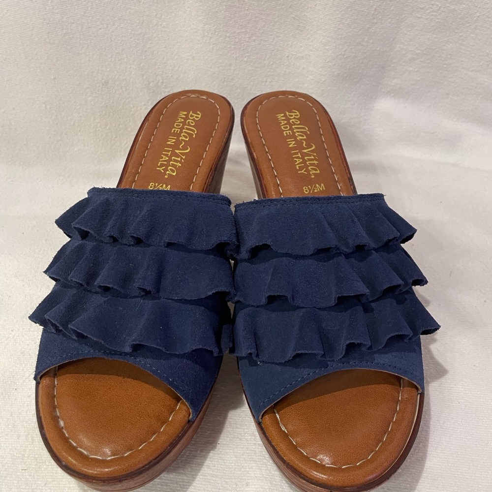 Bella Vita Blue Mules & Clogs Shoes
